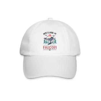Zuhause ist wo meine Falke ist Turmfalke Falkner - Baseballkappe - Weiß/Weiß - Vorne