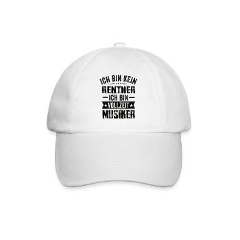 Ich Bin Kein Rentner Ich Bin Vollzeit Musiker - Baseballkappe - Weiß/Weiß - Vorne