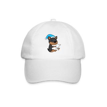 Schlafen Müdigkeit Hund Kissen Schlafmütze - Baseballkappe - Weiß/Weiß - Vorne
