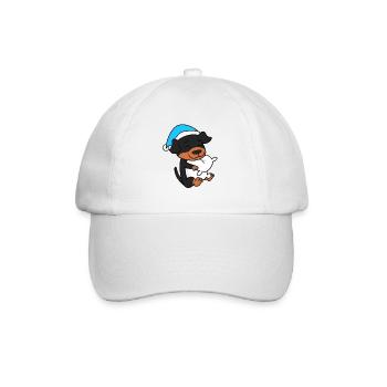 Rottweiler Schlafen Müdigkeit Hund - Baseballkappe - Weiß/Weiß - Vorne