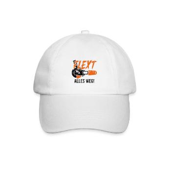 Name Flext Alles Weg Handwerker Personalisiert - Baseballkappe - Weiß/Weiß - Vorne