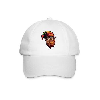 Kobold Zwerg mit Bart und Zipfelmütze Irland - Baseballkappe - Weiß/Weiß - Vorne