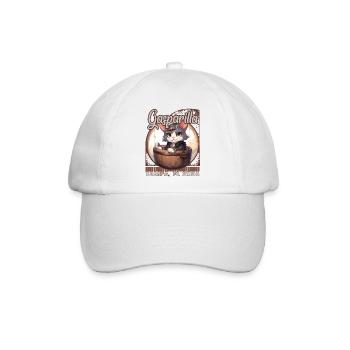 Gasparilla 2024 Piraten Katze Fass Tampa FL - Baseballkappe - Weiß/Weiß - Vorne