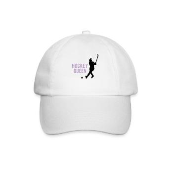 Eishockey Königin Cool Sportlerin Krone - Baseballkappe - Weiß/Weiß - Vorne
