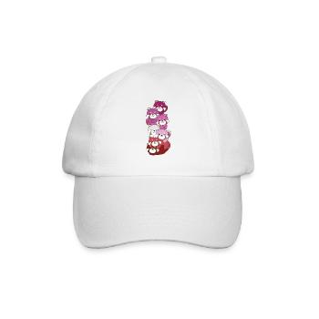 Lipstick Lesbische Pride LGBTQ süßer Roter Panda - Baseballkappe - Weiß/Weiß - Vorne