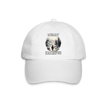 Merry Krampus Kramperl | Krampus Kostüm - Baseballkappe - Weiß/Weiß - Vorne