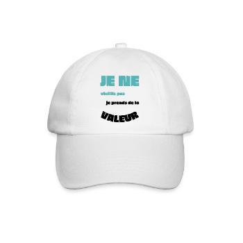 Männer, Frauen, Humorvoll, Humorvolles T-Shirt-Geschenk - Baseballkappe - Weiß/Weiß - Vorne