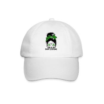 Dies ist mein Dop-Kostüm Messy Bun Damen Marihua - Baseballkappe - Weiß/Weiß - Vorne