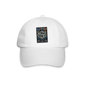 Coding Junkie 14 - Baseballkappe - Weiß/Weiß - Vorne
