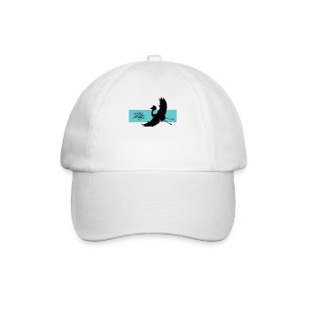 Kranich & Lotus Harmonie Symbolik - Baseballkappe - Weiß/Weiß - Vorne