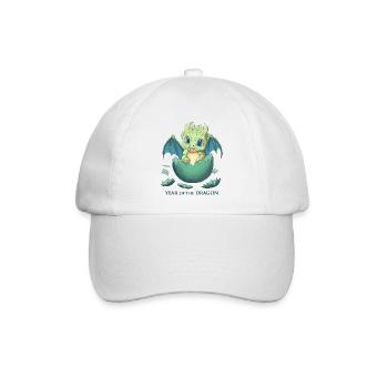 Baby Dragon 2024, Anime Kawaii, Jahr des Drachen - Baseballkappe - Weiß/Weiß - Vorne