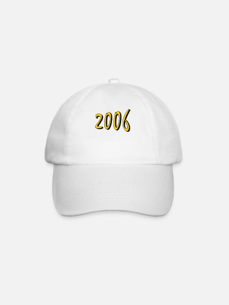 GEBURTSTAG JAHRESZAHL 2006 - Baseballkappe - Weiß/Weiß
