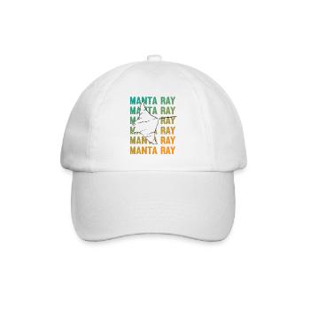 Eleganter Manta Ray Ozeanliebhaber - Baseballkappe - Weiß/Weiß - Vorne