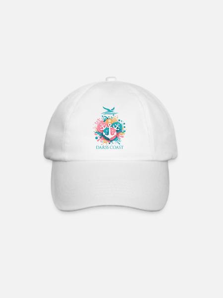 DarssCoast - Wellen Möwe Anker Grafik - Baseballkappe - Weiß/Weiß