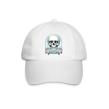 Tiny Miracles Skull Tee NICU Mom's Stärke und - Baseballkappe - Weiß/Weiß - Vorne