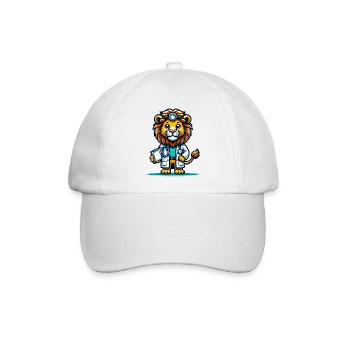 Cute Lion Doctor - Baseballkappe - Weiß/Weiß - Vorne