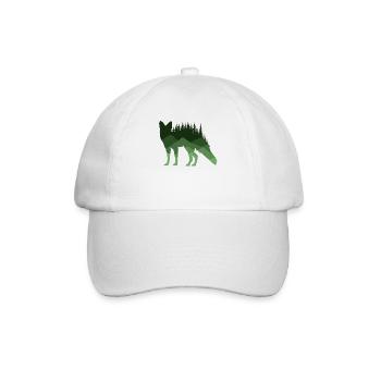 Geist des Waldes - Fuchs Silhouette - Baseballkappe - Weiß/Weiß - Vorne