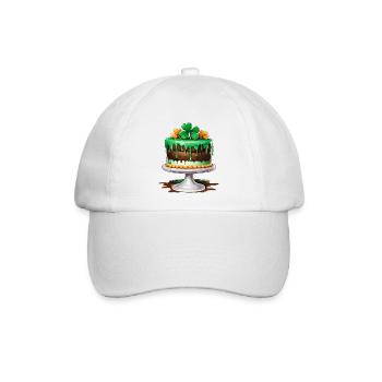 Geburtstagstorte / Kuchen / Happy Birthday / Torte - Baseballkappe - Weiß/Weiß - Vorne