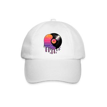 Kosmische Vinyl-Schallplatte - Baseballkappe - Weiß/Weiß - Vorne