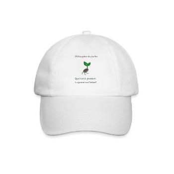 Philosophie du jardin. Quel est le premier - Baseballkappe - Weiß/Weiß - Vorne