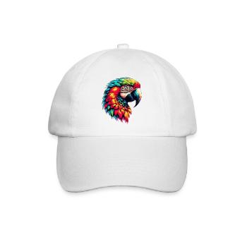 Papagei - Baseballkappe - Weiß/Weiß - Vorne