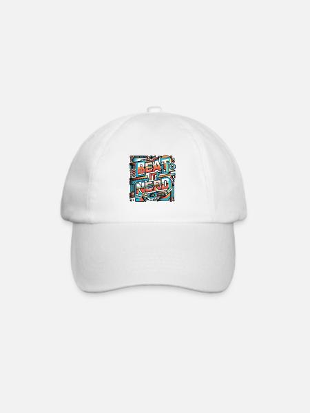 Beat it Nerd 11 - Baseballkappe - Weiß/Weiß