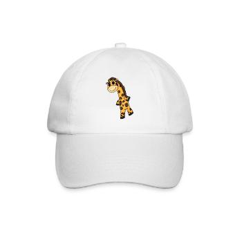 Giraffe Motiv - Baseballkappe - Weiß/Weiß - Vorne