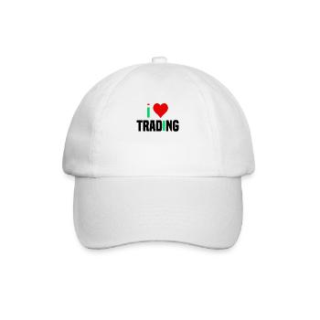 I love Trading Ich liebe Trading - Baseballkappe - Weiß/Weiß - Vorne