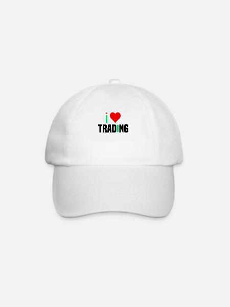 I love Trading Ich liebe Trading - Baseballkappe - Weiß/Weiß