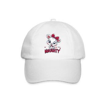 Unartig und niedlich - Baseballkappe - Weiß/Weiß - Vorne