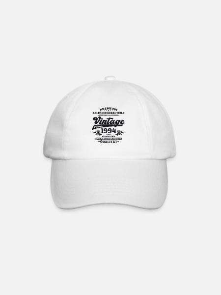 30. Geburtstag Vintage Februar Jahrgang 1994 - Baseballkappe - Weiß/Weiß