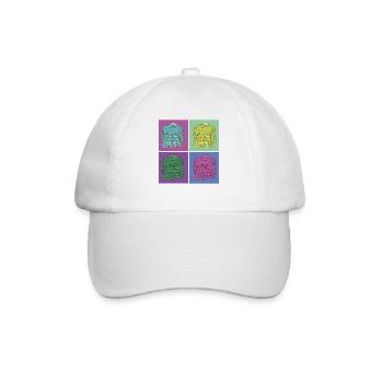 Pancake Lover Kids Retro Vintage - Baseballkappe - Weiß/Weiß - Vorne