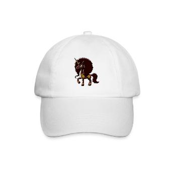 Melanin Einhorn Black Girl Magic - Baseballkappe - Weiß/Weiß - Vorne