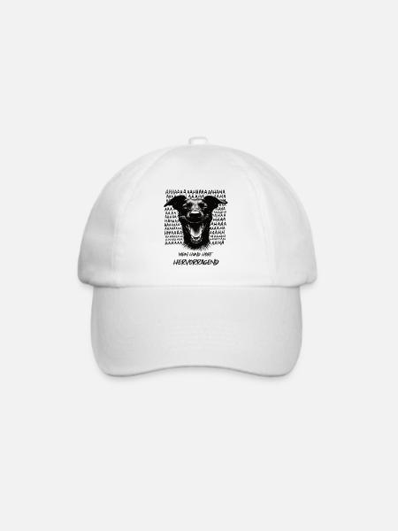 Mein Hund hört - Hundeliebhaber Hundefan Gassi - Baseballkappe - Weiß/Weiß