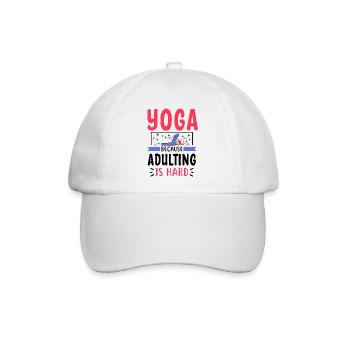 Einzug Ist Schwer - Tahirt Lustiges Yoga - Baseballkappe - Weiß/Weiß - Vorne