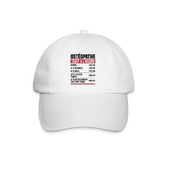 Osteopath Stundensatz Geschenkidee Humor - Baseballkappe - Weiß/Weiß - Vorne