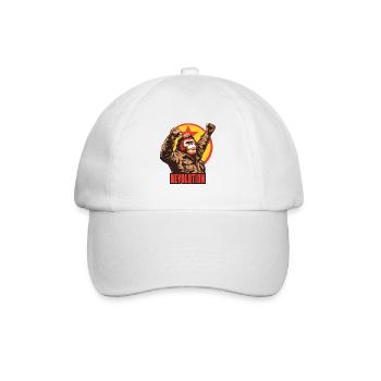 Parodie: Kommunistischer Orang-Utan, Genosse - Baseballkappe - Weiß/Weiß - Vorne