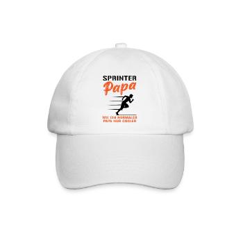 Cool Sprinter Papa Überholspur - Baseballkappe - Weiß/Weiß - Vorne