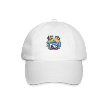 Diese Teekanne sagt, es ist Teezeit - Baseballkappe - Weiß/Weiß - Vorne