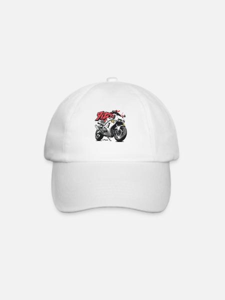 Super cooles japanisches Anime-Renn-Motorrad - Baseballkappe - Weiß/Weiß