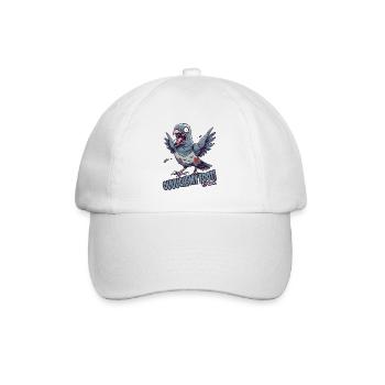 Aua, mein Fuß, Zombie-Taube - Baseballkappe - Weiß/Weiß - Vorne