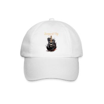 Verstärktes lustiges Zitat Gitarrenlehrer - Baseballkappe - Weiß/Weiß - Vorne
