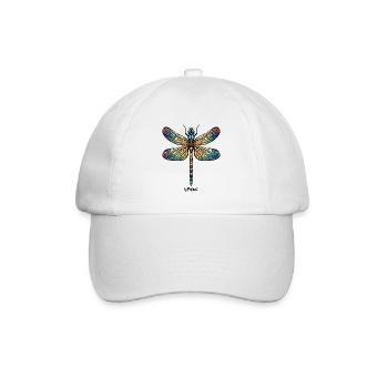 Eine farbenfrohe Libelle - Baseballkappe - Weiß/Weiß - Vorne