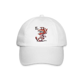 nicht verrückt, eine verrückte Socken Puppe - Baseballkappe - Weiß/Weiß - Vorne