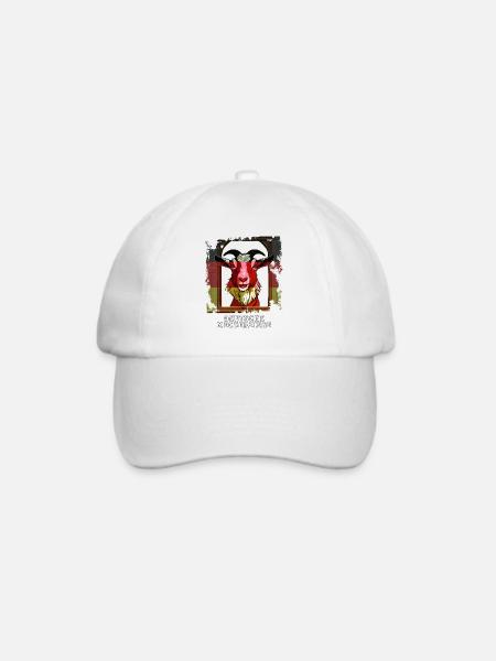 DEUTSCHE MECKERZIEGE - Baseballkappe - Weiß/Weiß