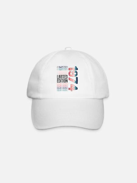 Limited Edition seit 1974 Geburtstag Vintage 1974 - Baseballkappe - Weiß/Weiß