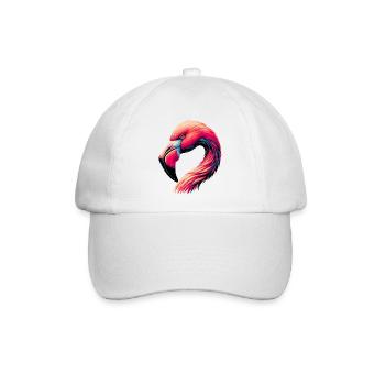 Flamingo - Baseballkappe - Weiß/Weiß - Vorne