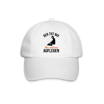 DJ Humor Spruch Auflegen Musik Geschenk - Baseballkappe - Weiß/Weiß - Vorne