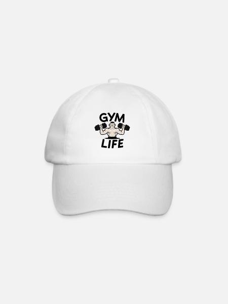 LEBEN IM FITNESSSTUDIO - Baseballkappe - Weiß/Weiß