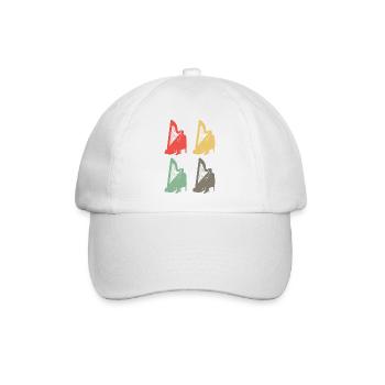 Bunte Harfenklänge Vielfalt Geschenk - Baseballkappe - Weiß/Weiß - Vorne